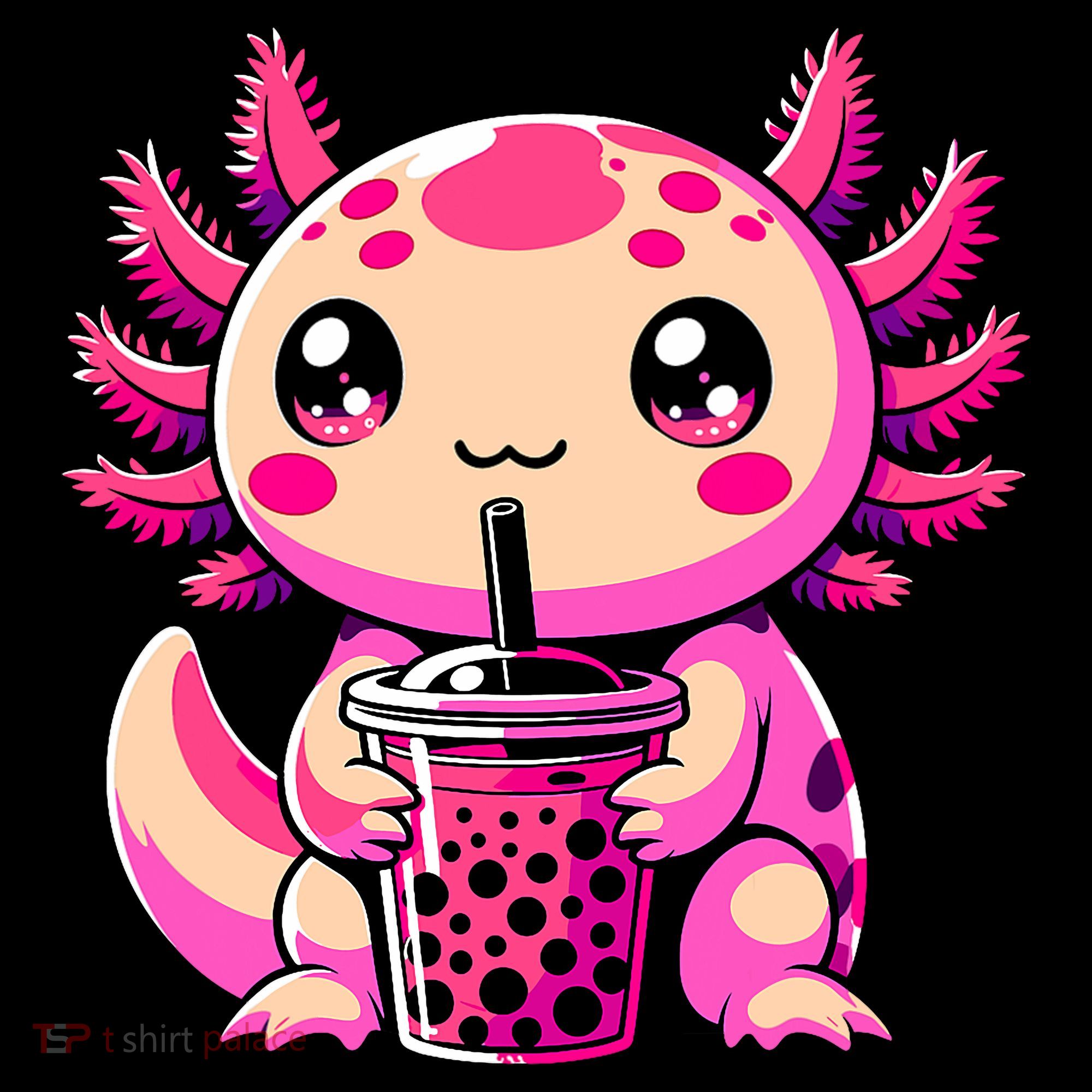 Axolotl Tea Bubble Tea Anime Kawaii Axolotl Women's Hoodie