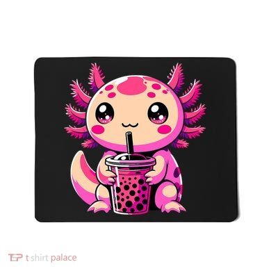Axolotl Tea Bubble Tea Anime Kawaii Axolotl Mousepad