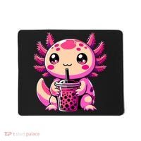 Axolotl Tea Bubble Tea Anime Kawaii Axolotl Mousepad thumb 0