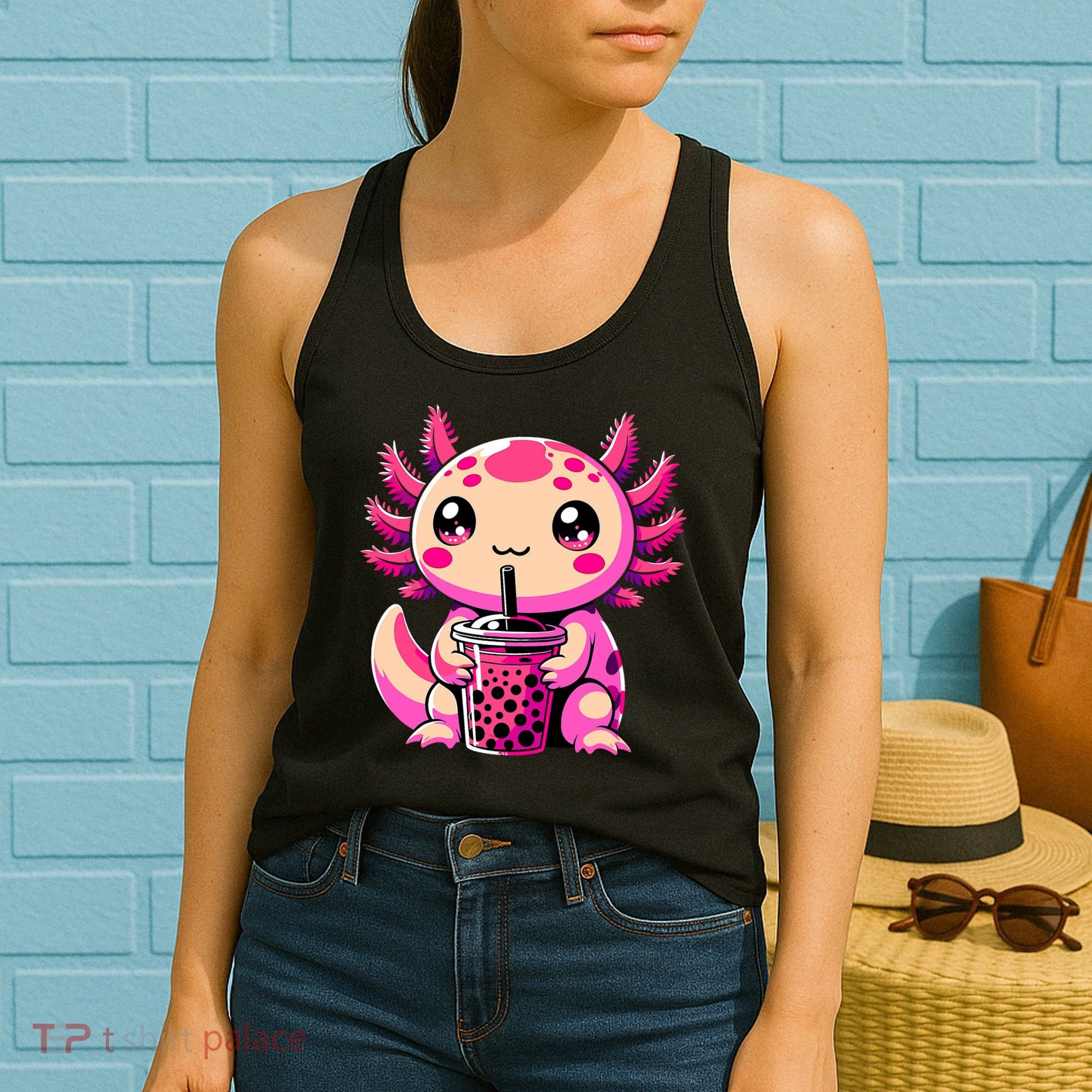 Axolotl Tea Bubble Tea Anime Kawaii Axolotl Women's Tank Top