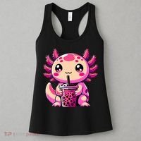 Axolotl Tea Bubble Tea Anime Kawaii Axolotl Women's Tank Top thumb 3