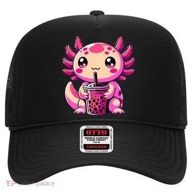 Axolotl Tea Bubble Tea Anime Kawaii Axolotl Hat