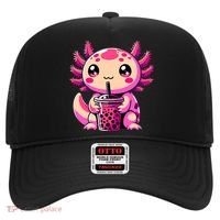 Axolotl Tea Bubble Tea Anime Kawaii Axolotl Hat thumb 0