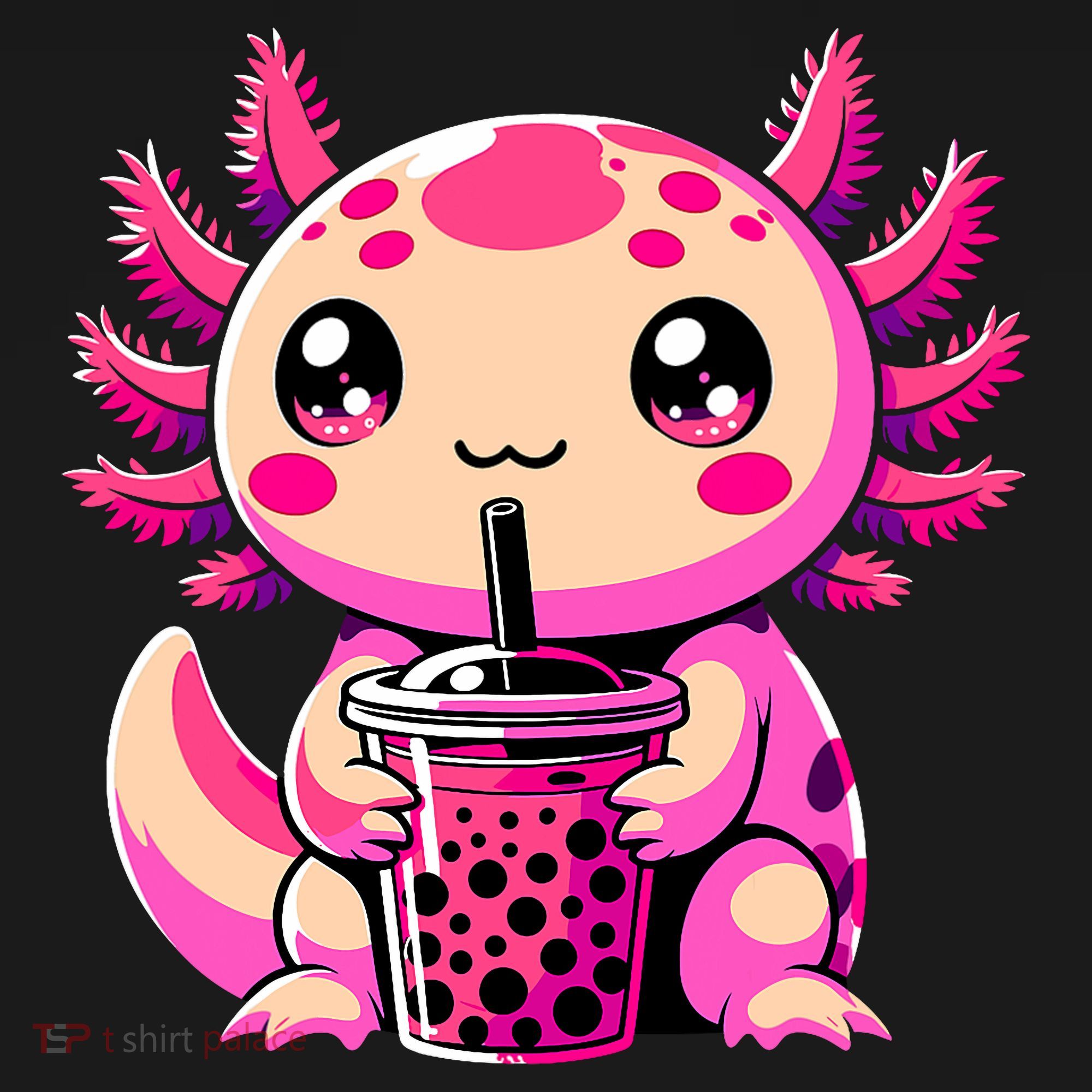 Axolotl Tea Bubble Tea Anime Kawaii Axolotl Toddler Hoodie
