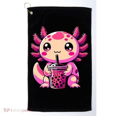 Axolotl Tea Bubble Tea Anime Kawaii Axolotl Golf Towel