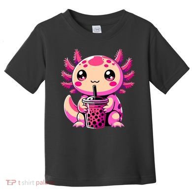 Axolotl Tea Bubble Tea Anime Kawaii Axolotl Toddler T-Shirt