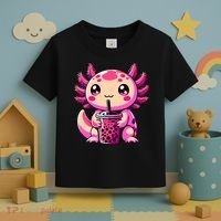 Axolotl Tea Bubble Tea Anime Kawaii Axolotl Toddler T-Shirt thumb 3