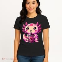Axolotl Tea Bubble Tea Anime Kawaii Axolotl Women's T-Shirt thumb 4