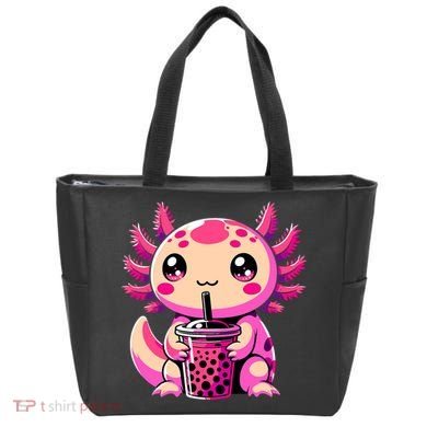Axolotl Tea Bubble Tea Anime Kawaii Axolotl Tote Bag