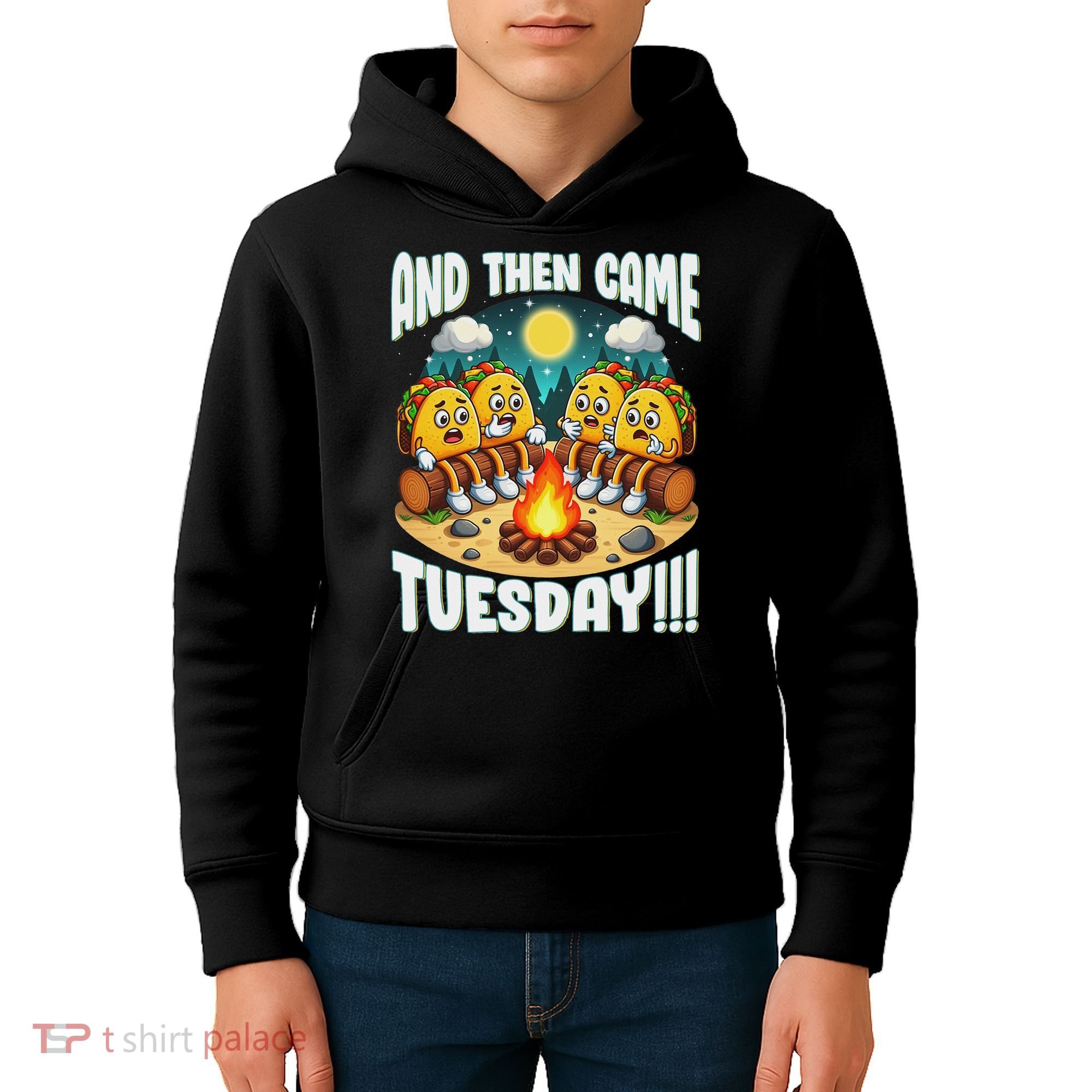 And Then Came Tuesday Scary Campfire Story Taco Tuesday Kids Hoodie