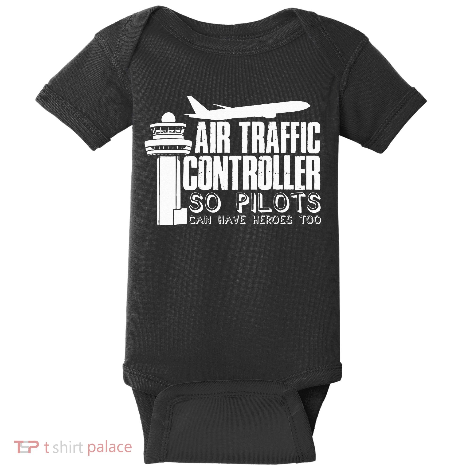 Air Traffic Controller Joke Pilot Saying Flight Control Baby Bodysuit