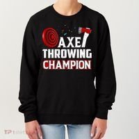 Axe Throwing Champion Sawdust Woodworker Carpenter Gift Women's Sweatshirt thumb 0