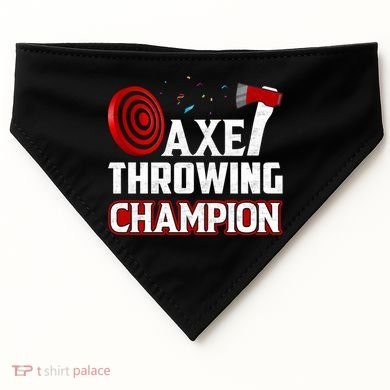 Axe Throwing Champion Sawdust Woodworker Carpenter Gift USA-Made Doggie Bandana