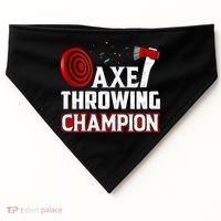 Axe Throwing Champion Sawdust Woodworker Carpenter Gift USA-Made Doggie Bandana thumb 0