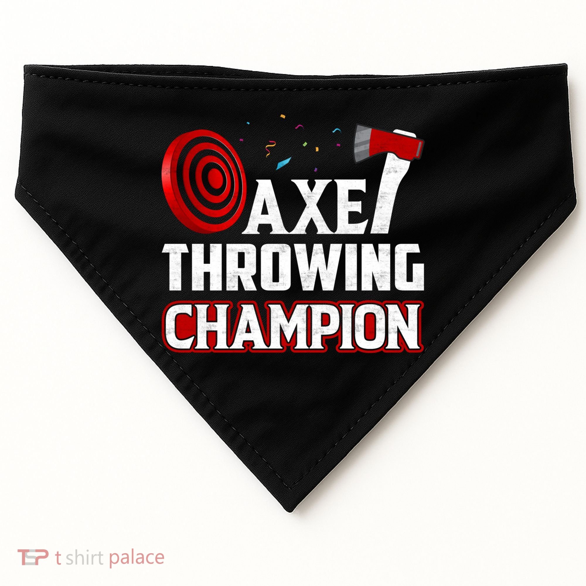 Axe Throwing Champion Sawdust Woodworker Carpenter Gift USA-Made Doggie Bandana