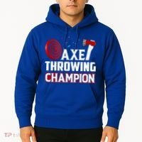 Axe Throwing Champion Sawdust Woodworker Carpenter Gift Hoodie thumb 2