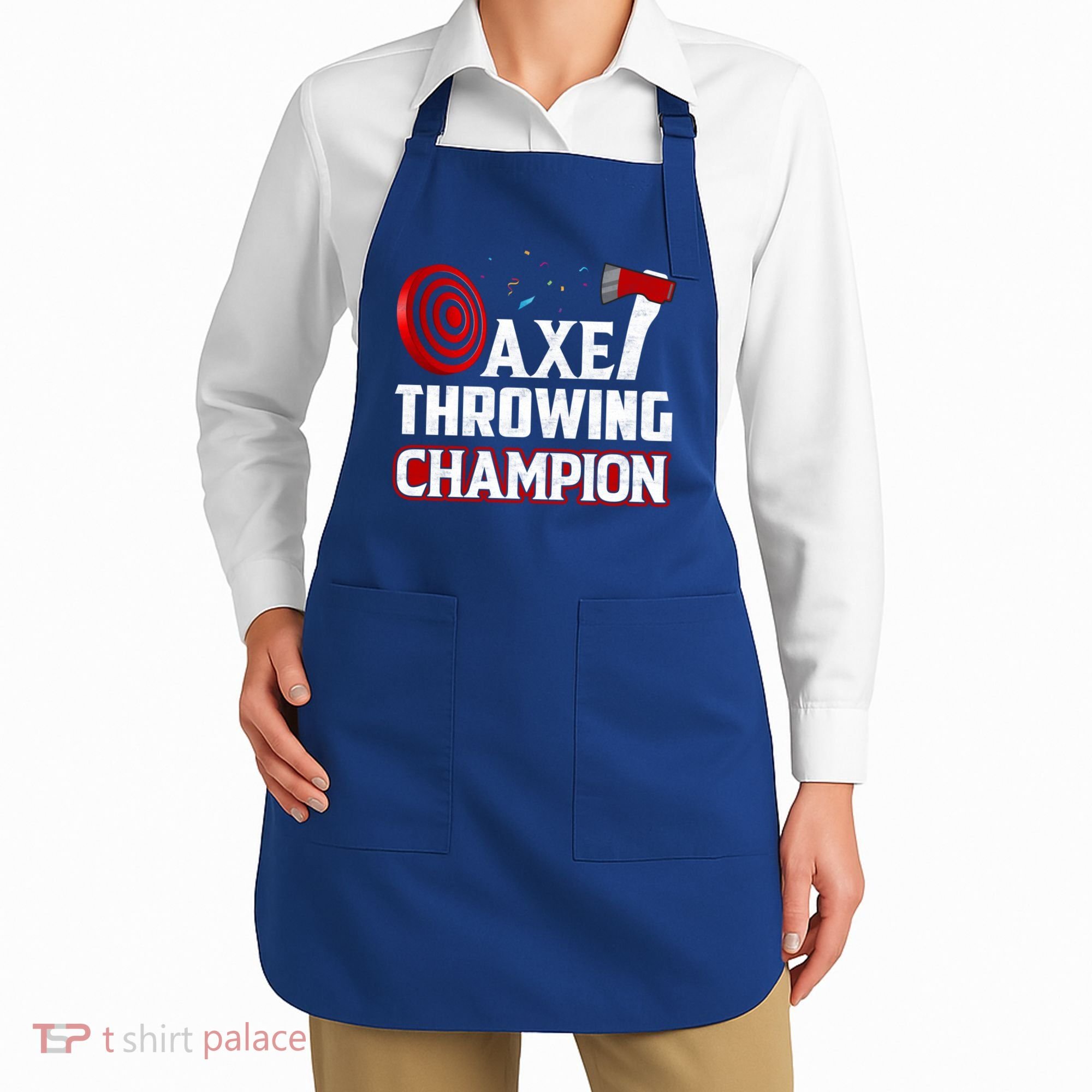 Axe Throwing Champion Sawdust Woodworker Carpenter Gift Apron