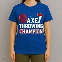 Axe Throwing Champion Sawdust Woodworker Carpenter Gift T-Shirt thumb 4