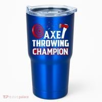 Axe Throwing Champion Sawdust Woodworker Carpenter Gift Tumbler thumb 0