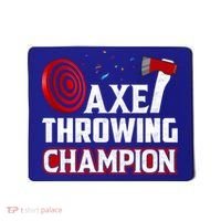 Axe Throwing Champion Sawdust Woodworker Carpenter Gift Mousepad thumb 0