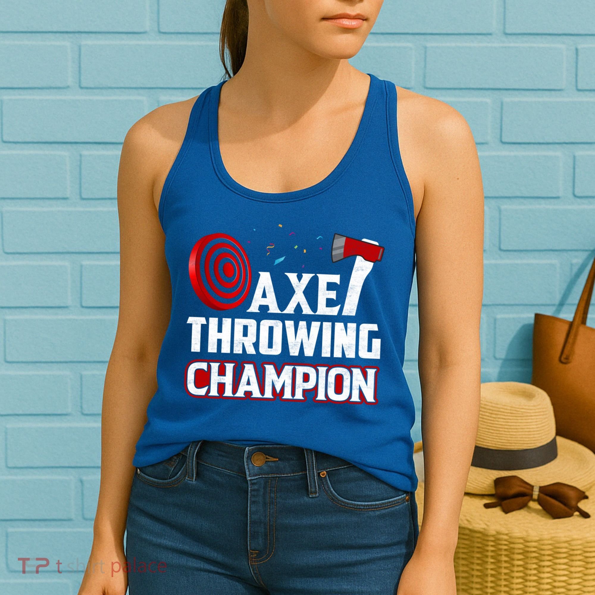 Axe Throwing Champion Sawdust Woodworker Carpenter Gift Women's Tank Top