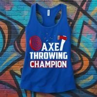 Axe Throwing Champion Sawdust Woodworker Carpenter Gift Women's Tank Top thumb 3
