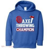 Axe Throwing Champion Sawdust Woodworker Carpenter Gift Toddler Hoodie thumb 0