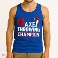 Axe Throwing Champion Sawdust Woodworker Carpenter Gift Tank Top thumb 3