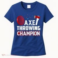 Axe Throwing Champion Sawdust Woodworker Carpenter Gift Women's T-Shirt thumb 0