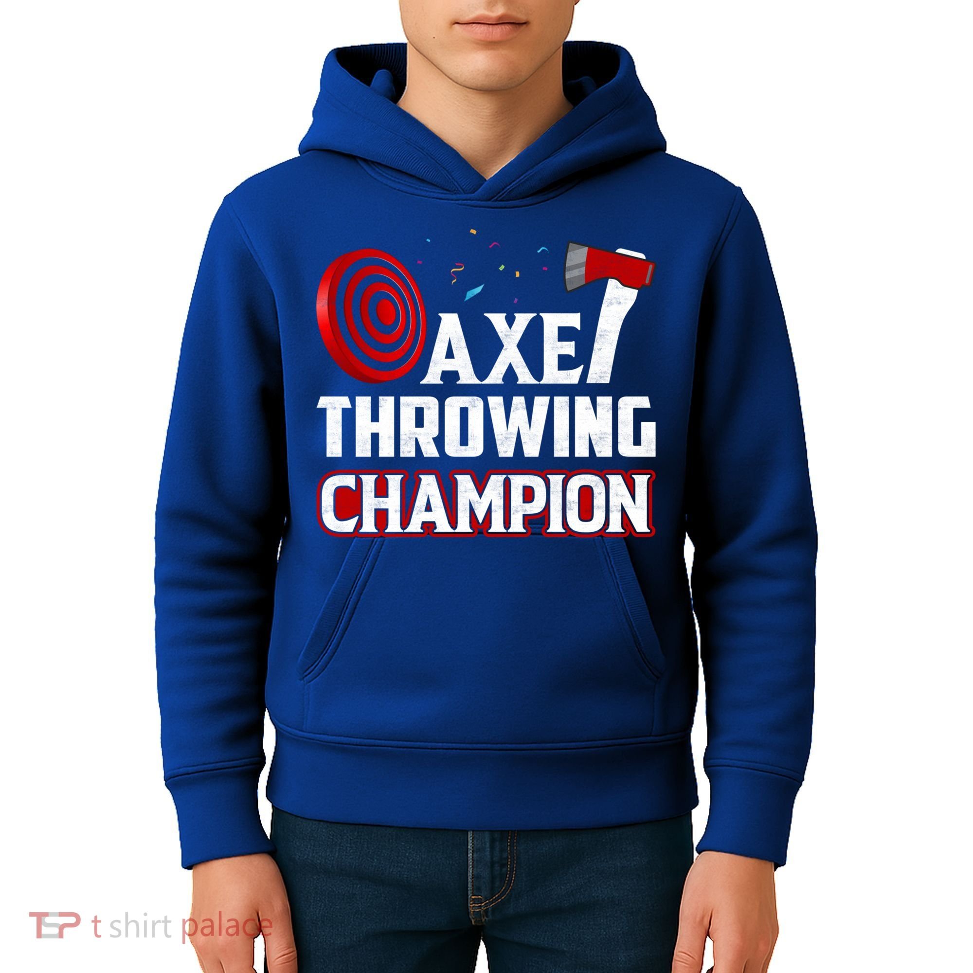 Axe Throwing Champion Sawdust Woodworker Carpenter Gift Kids Hoodie