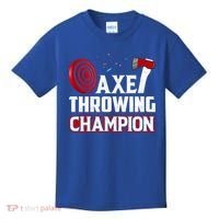 Axe Throwing Champion Sawdust Woodworker Carpenter Gift Kids T-Shirt thumb 0