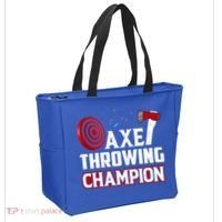Axe Throwing Champion Sawdust Woodworker Carpenter Gift Tote Bag thumb 2