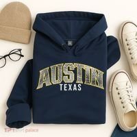 Austin Texas College Font Hoodie thumb 4