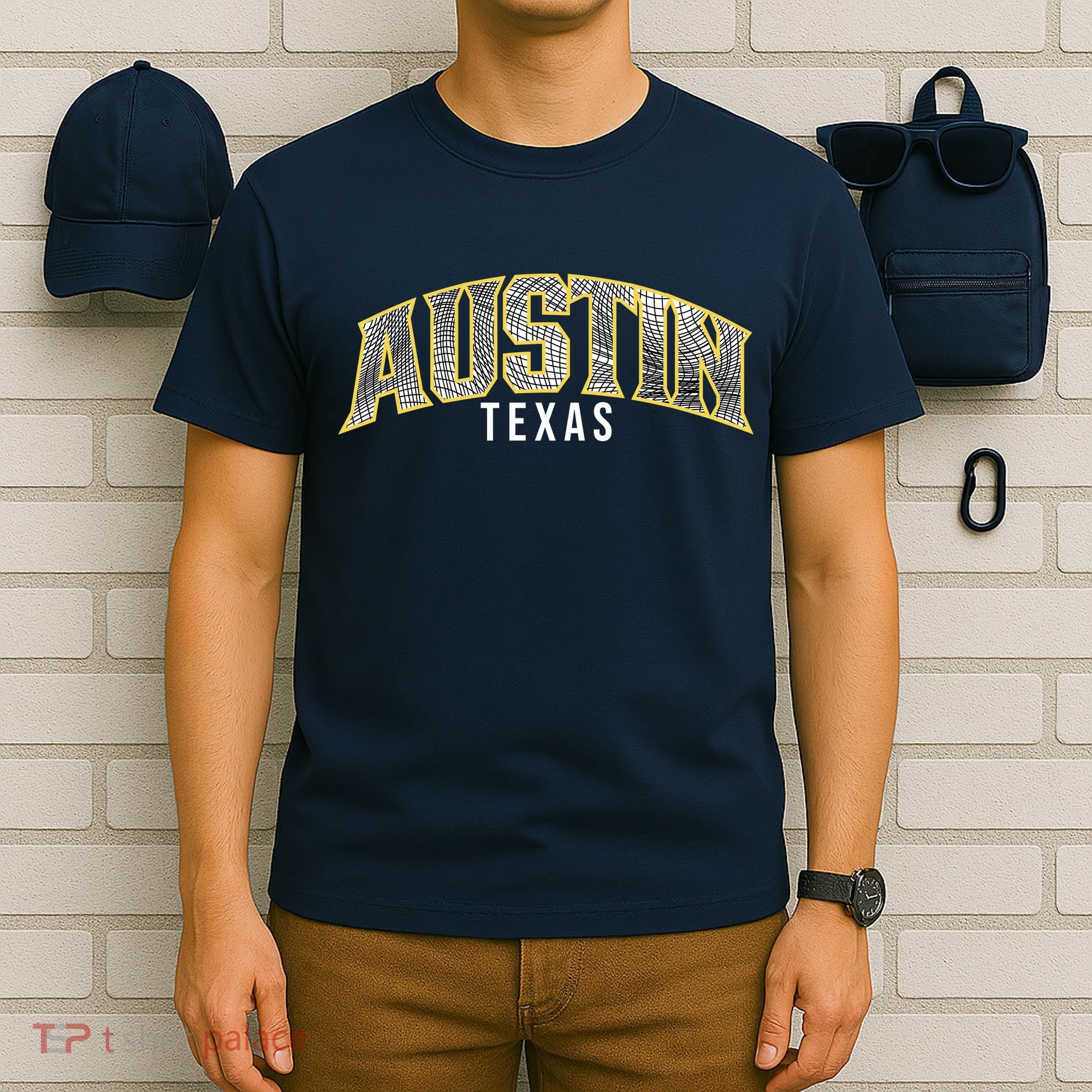 Austin Texas College Font T-Shirt
