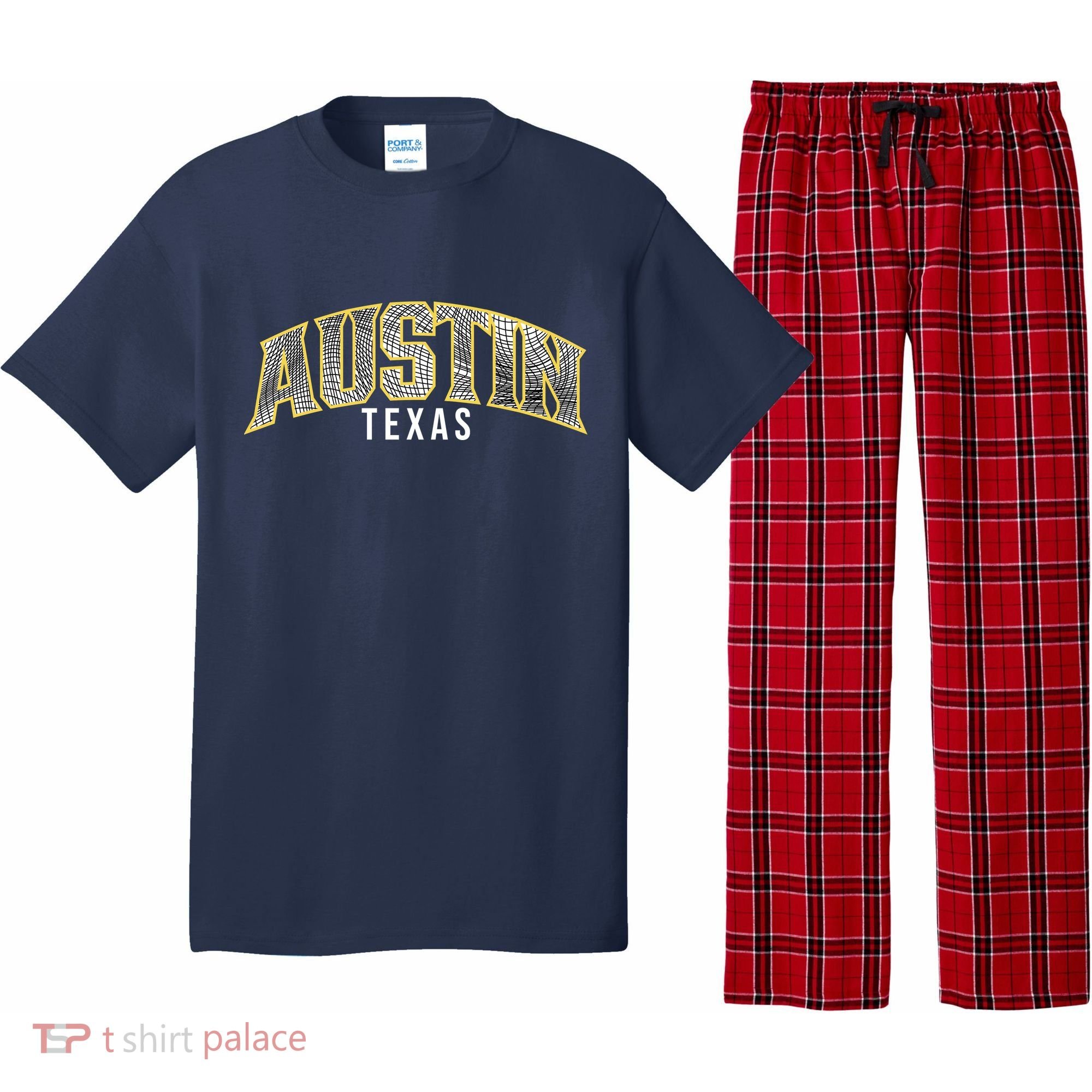 Austin Texas College Font Pajama Set