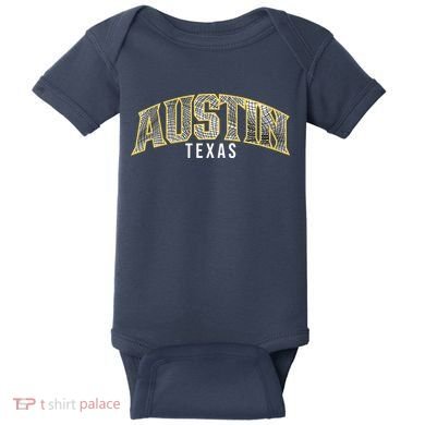 Austin Texas College Font Baby Bodysuit