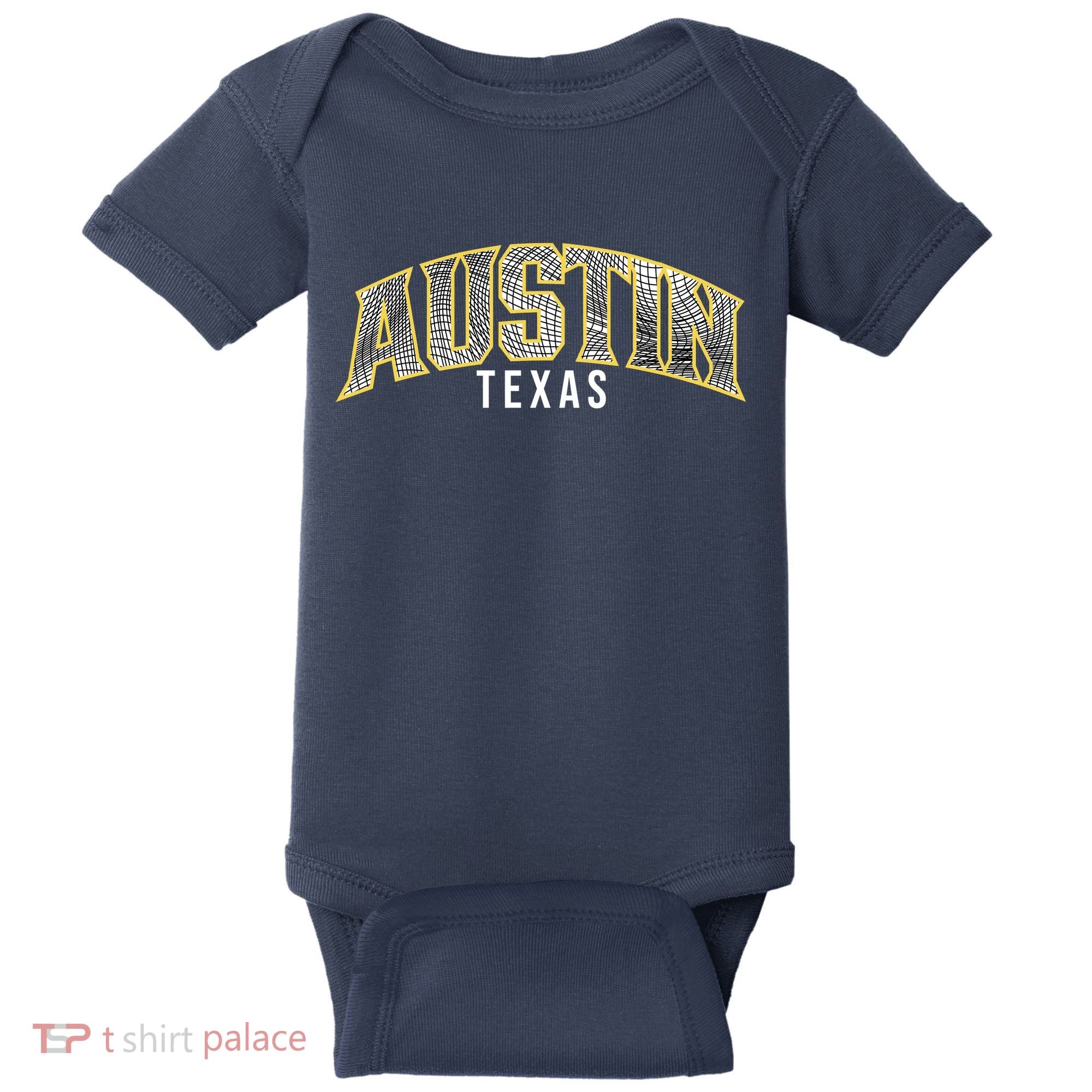 Austin Texas College Font Baby Bodysuit