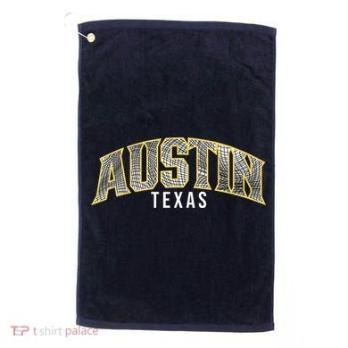 Austin Texas College Font Golf Towel