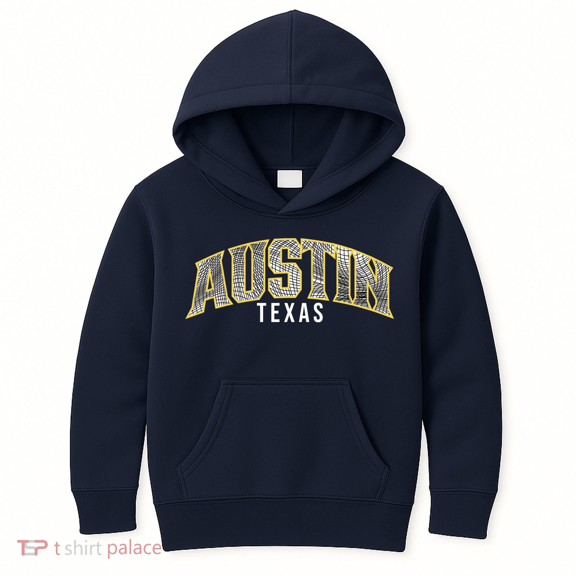 Austin Texas College Font Kids Hoodie