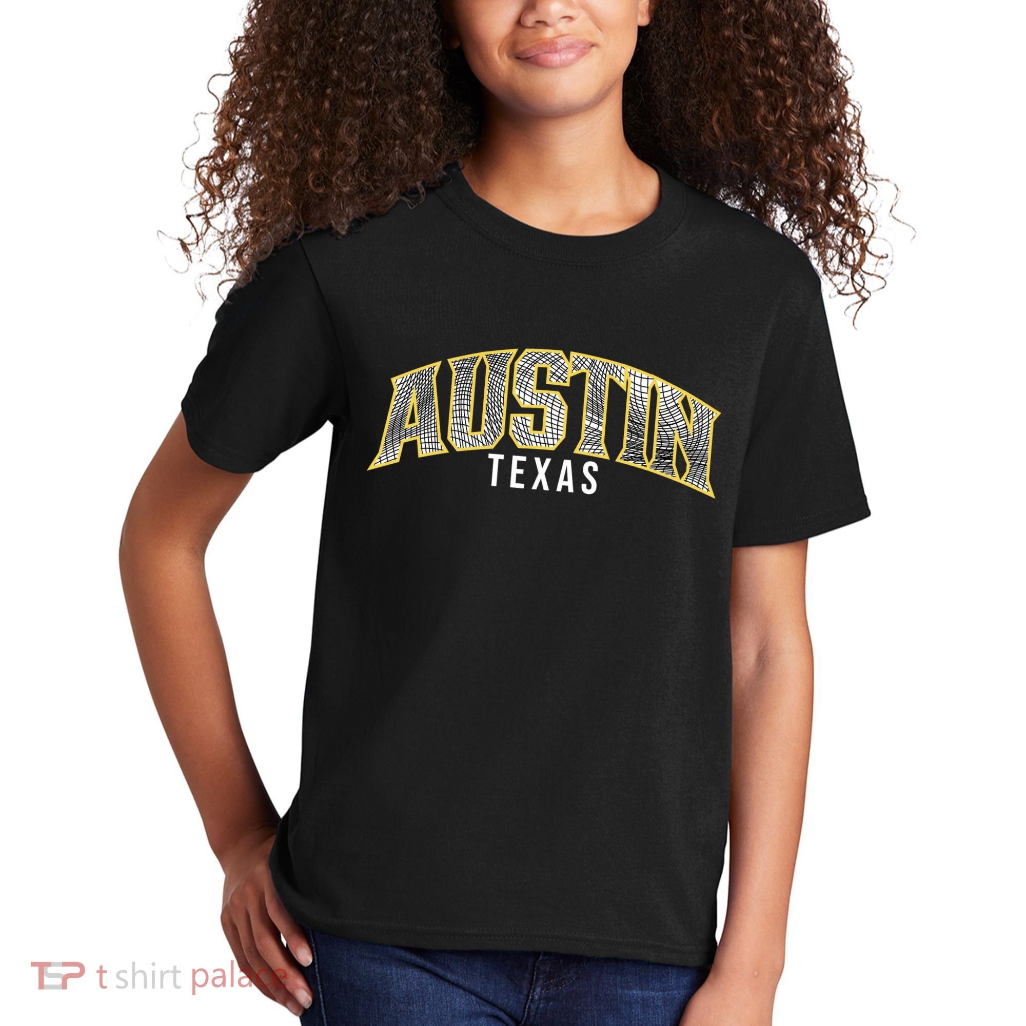 Austin Texas College Font Kids T-Shirt