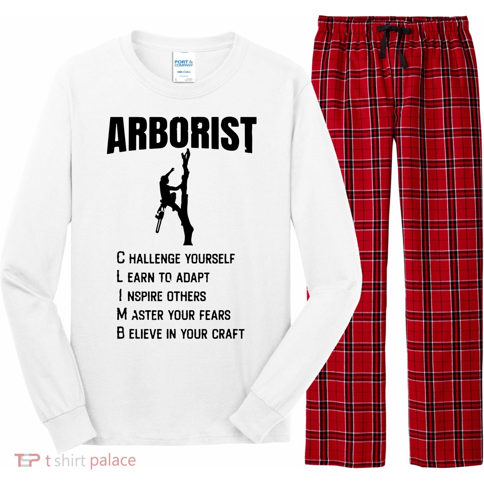 Arborist Tree Climber Lumberjack Long Sleeve Pajama Set