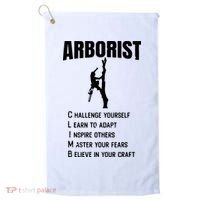 Arborist Tree Climber Lumberjack Golf Towel thumb 0