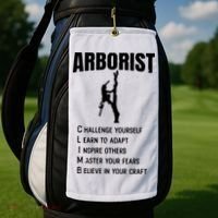Arborist Tree Climber Lumberjack Golf Towel thumb 2