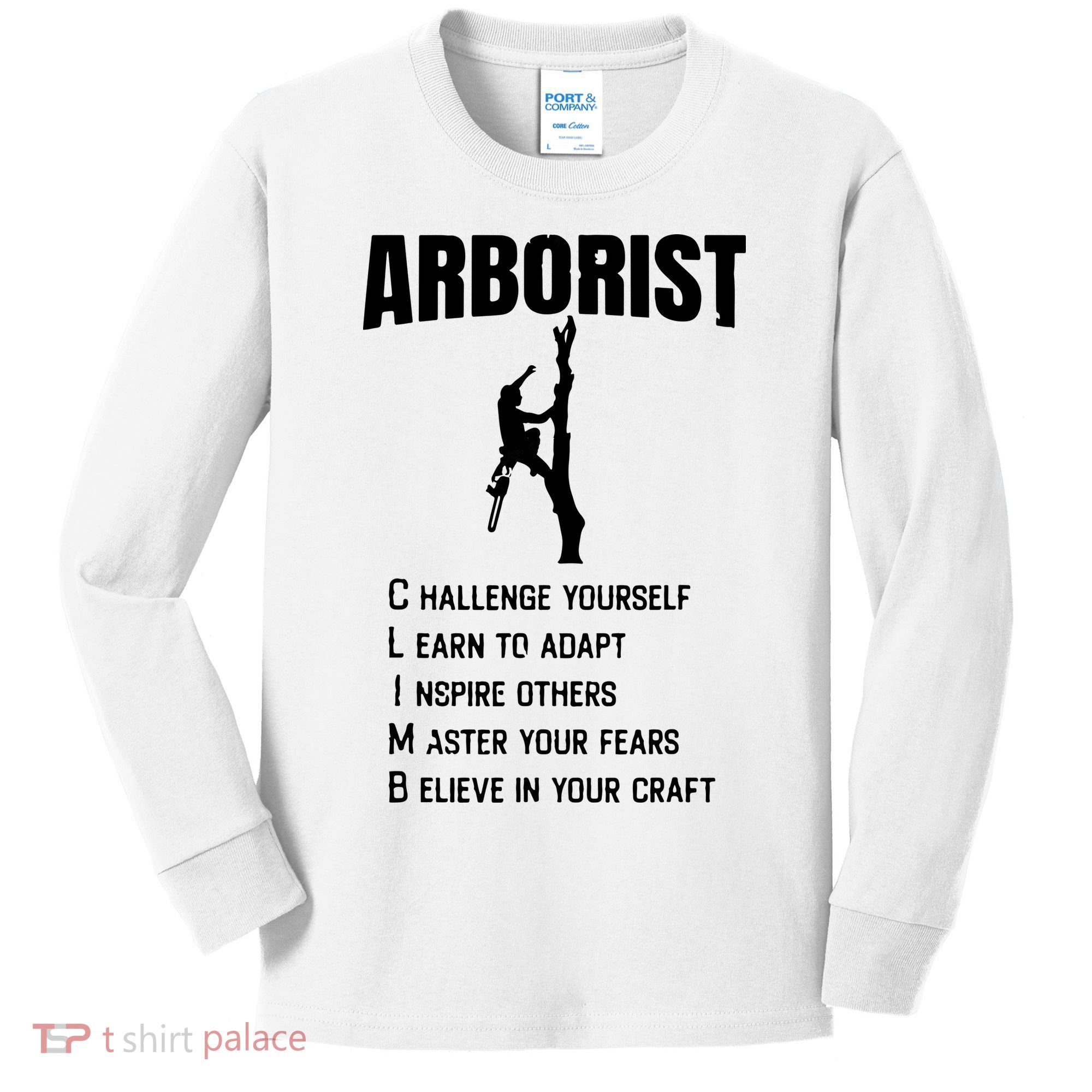 Arborist Tree Climber Lumberjack Kids Long Sleeve Shirt