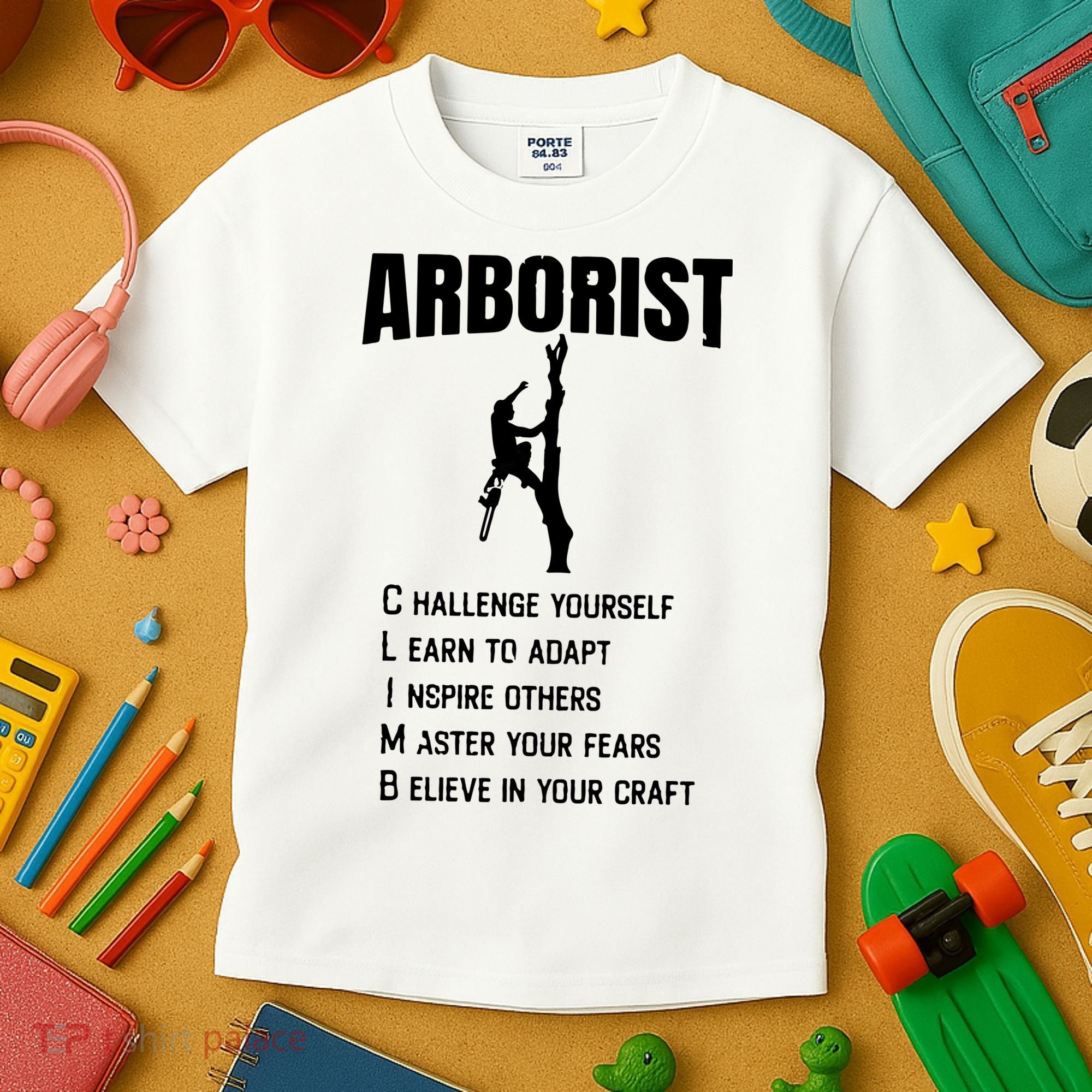 Arborist Tree Climber Lumberjack Kids T-Shirt