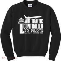 Air Traffic Controller Joke Pilot Saying Flight Control Kids Sweatshirt thumb 0