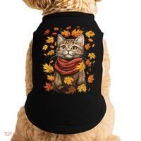 Autumn Themed Cute Cat Fall Breeze Kitten Cat Lover Doggie Tank thumb 0