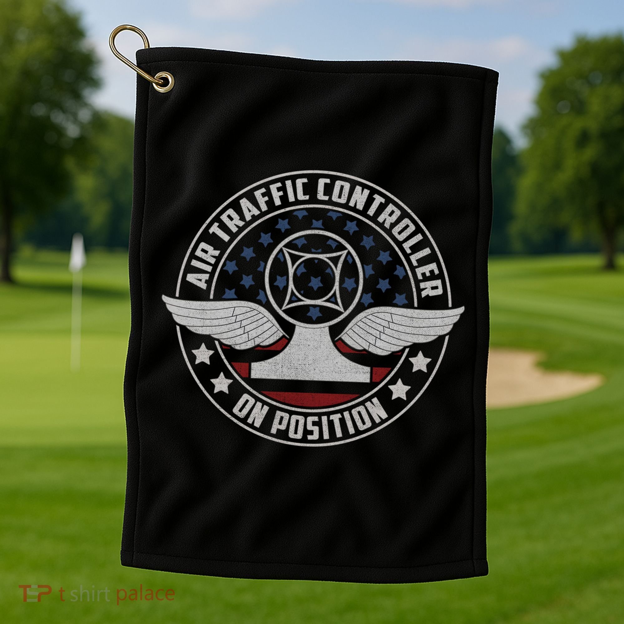 Air Traffic Controller Us Military Gift Golf Towel