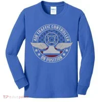 Air Traffic Controller Us Military Gift Kids Long Sleeve Shirt thumb 0