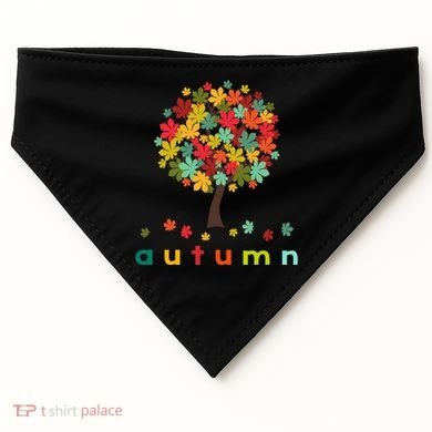Autumn Tree Colorful Festive USA-Made Doggie Bandana